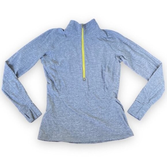 Lululemon Race Your Pace 1/2 ZipHeathered Slate size 12 - Picture 3 of 11